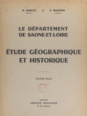 cover image of Le département de Saône-et-Loire